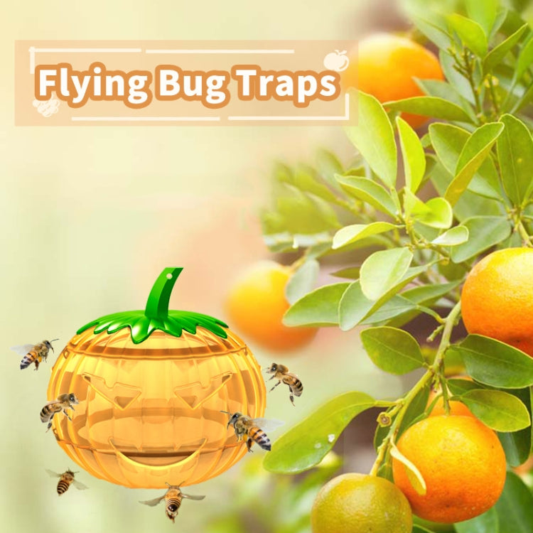 SJZ060 2pcs/set Pumpkin Shaped Fruit Fly Traps Fruit Fly Trap Bee Trap(Yellow) - Traps by PMC TechLife | Online Shopping South Africa | PMC TechLife | Buy Now Pay Later Mobicred