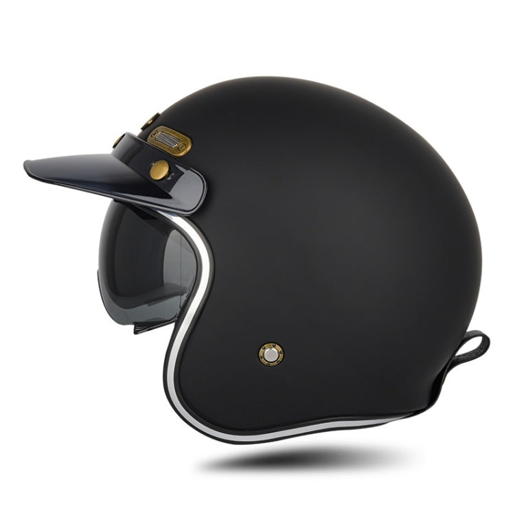 SOMAN Motorcycle Four Seasons Carbon Fiber Half Helmet, Color: FRP Matte Black(L) - free shipping - PMC TechLife - Order now!