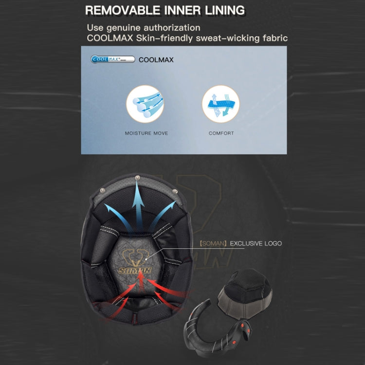 SOMAN Motorcycle Four Seasons Carbon Fiber Half Helmet, Color: Bright Carbon Fiber(XXL) - free shipping - PMC TechLife - Order now!