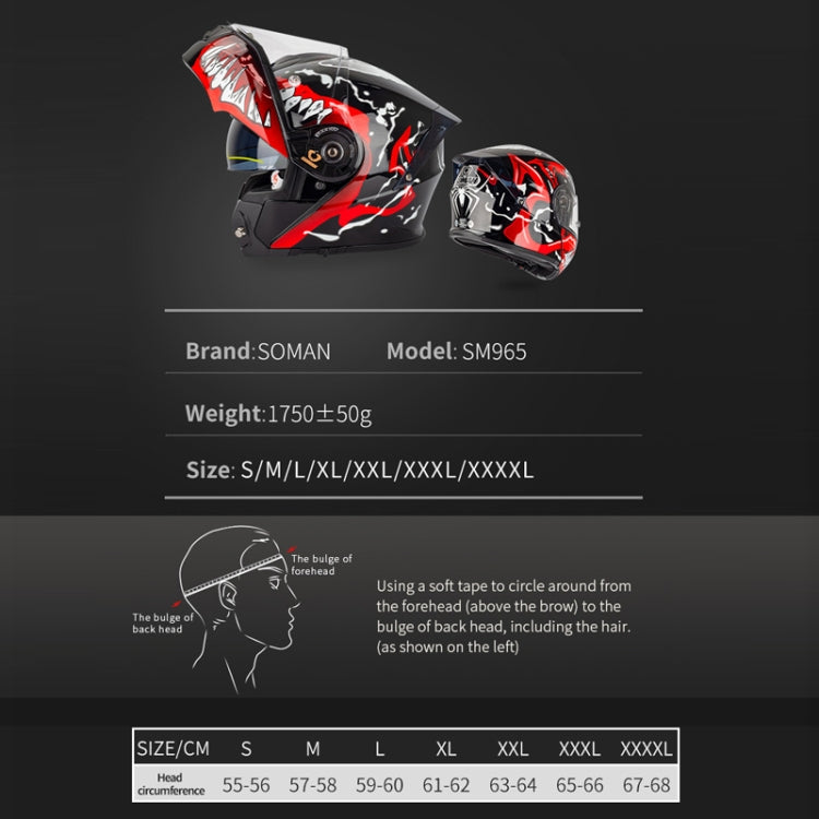SOMAN Racing Motorcycle Double Lens Riding Safety Helmet, Size: L(Matt Black) - free shipping - PMC TechLife - Order now!
