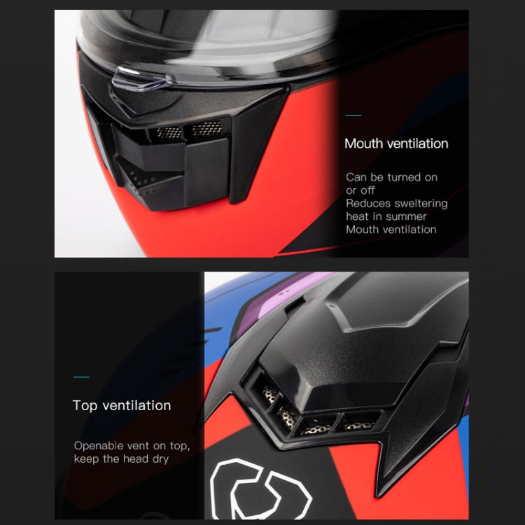 SOMAN Racing Motorcycle Double Lens Riding Safety Helmet, Size: XXL(Silver Gray Yellow Vision) - free shipping - PMC TechLife - Order now!