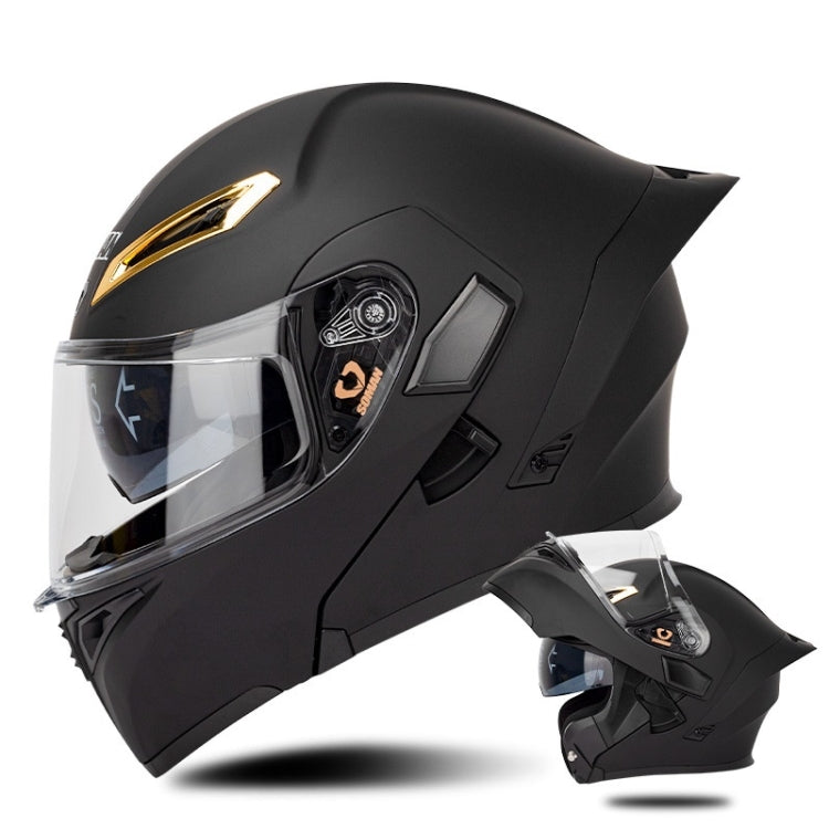 SOMAN Motorcycle Dual Lens Riding Peel-Off Full Coverage Helmet, Size: XXL(Matt Black) - free shipping - PMC TechLife - Order now!