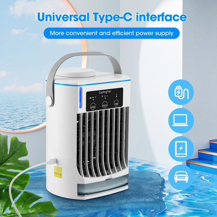 CF008 Mini Household Humidification Spray Air Cooler USB Plug-in Portable Air Conditioner Fan(White) - free shipping - PMC TechLife - Order now!