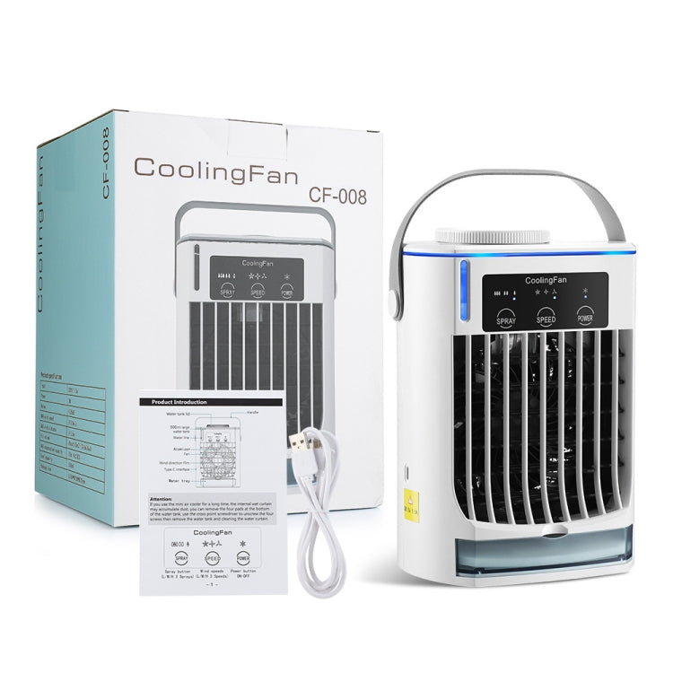 CF008 Mini Household Humidification Spray Air Cooler USB Plug-in Portable Air Conditioner Fan(White) - free shipping - PMC TechLife - Order now!