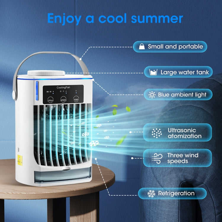 CF008 Mini Household Humidification Spray Air Cooler USB Plug-in Portable Air Conditioner Fan(White) - free shipping - PMC TechLife - Order now!