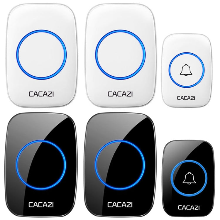 CACAZI A10DC 1 To 2 Battery Type Home Smart Waterproof Electronic Wireless Doorbell(Black) - Wireless Doorbell by CACAZI | Online Shopping South Africa | PMC TechLife | Buy Now Pay Later Mobicred