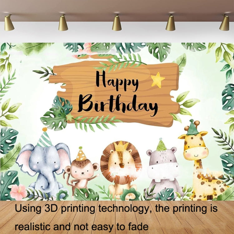 210x150cm Animal Kids Birthday Party Backdrop Cloth Tapestry Decoration Backdrop Banner Cloth - Birthday Party by PMC TechLife | Online Shopping South Africa | PMC TechLife