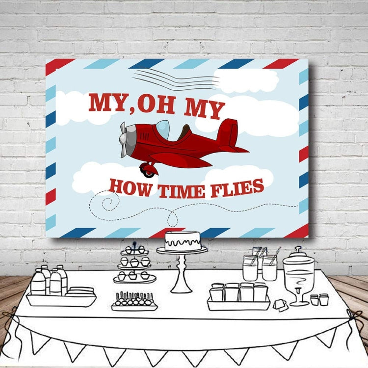 210x150cm Cartoon Small Aircraft Children Birthday Background Cloth - Birthday Party by PMC TechLife | Online Shopping South Africa | PMC TechLife