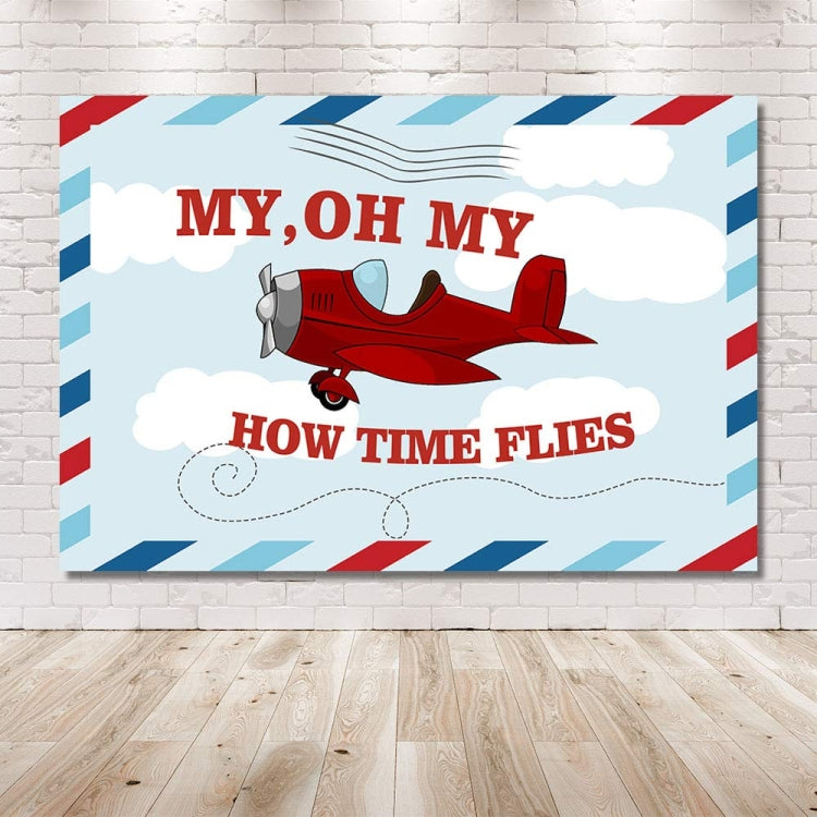 210x180cm Cartoon Small Aircraft Children Birthday Background Cloth - Birthday Party by PMC TechLife | Online Shopping South Africa | PMC TechLife | Buy Now Pay Later Mobicred