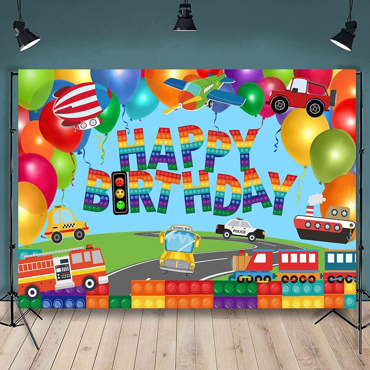 210x180cm Train Fire Truck Party Background Cloth - free shipping - PMC TechLife - Order now!