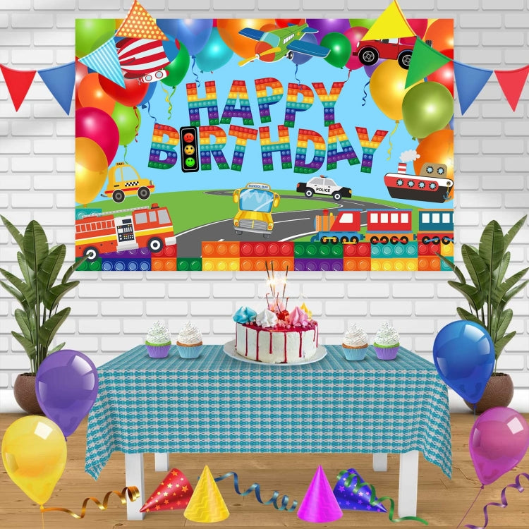 210x150cm Train Fire Truck Party Background Cloth -  by PMC TechLife | Online Shopping South Africa | PMC TechLife | Buy Now Pay Later Mobicred