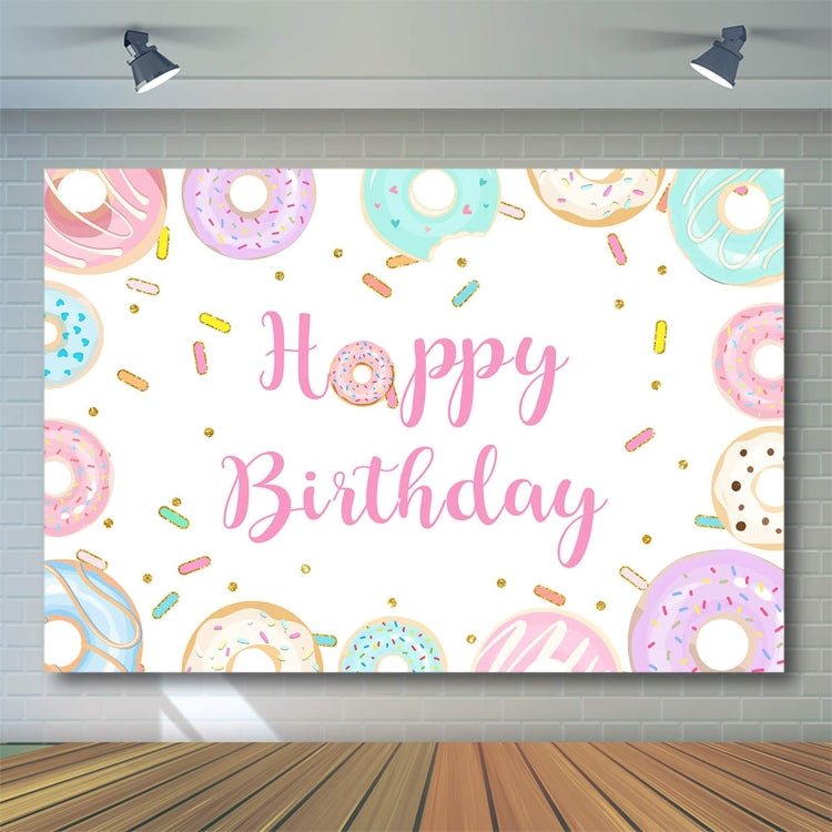 180x180cm Donut Cartoon Children Birthday Background Cloth - Birthday Party by PMC TechLife | Online Shopping South Africa | PMC TechLife | Buy Now Pay Later Mobicred
