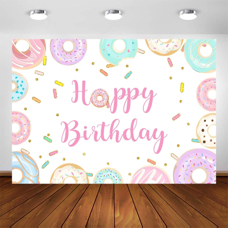 180x180cm Donut Cartoon Children Birthday Background Cloth - Birthday Party by PMC TechLife | Online Shopping South Africa | PMC TechLife | Buy Now Pay Later Mobicred