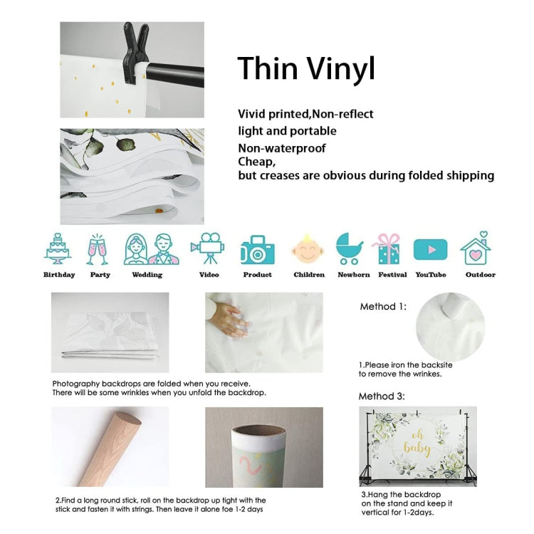 180x180cm Donut Cartoon Children Birthday Background Cloth - Birthday Party by PMC TechLife | Online Shopping South Africa | PMC TechLife | Buy Now Pay Later Mobicred