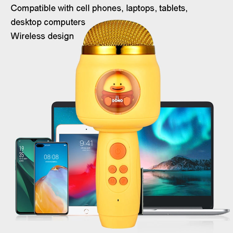 Children Wireless Microphone Bluetooth Phone Singing Microphone(Yellow) - Microphone by PMC TechLife | Online Shopping South Africa | PMC TechLife | Buy Now Pay Later Mobicred