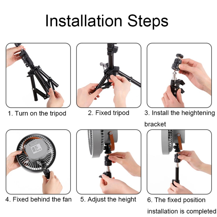 ZK-01 7 Inch Outdoor Camping LED Light Tripod Fan Portable Multifunctional Power Bank Hanging Fan(White) - Electric Fans by PMC TechLife | Online Shopping South Africa | PMC TechLife | Buy Now Pay Later Mobicred