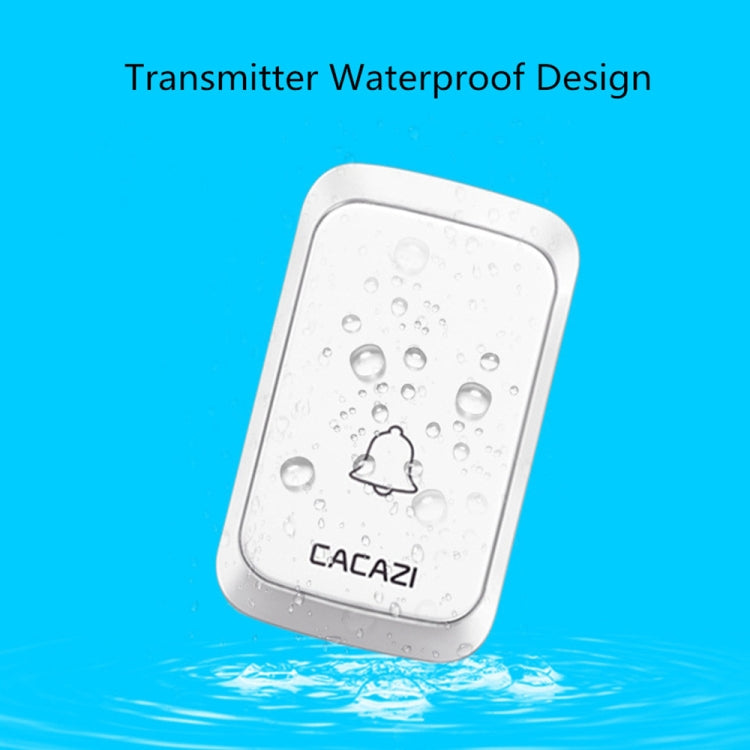 CACAZI A06-DC 1 To 1 Battery Type Smart Home Wireless Waterproof Music Doorbell(Black) - Wireless Doorbell by CACAZI | Online Shopping South Africa | PMC TechLife | Buy Now Pay Later Mobicred