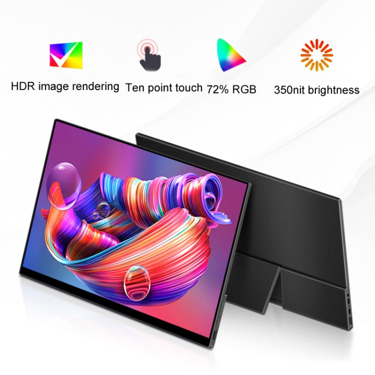 15.6 inch Touch Version 4K Portable External Extended Screen Display For Switch/PS5/Mobile Phone/Computer(US Plug) - LCD Monitors by PMc TechLife | Online Shopping South Africa | PMc TechLife | Buy Now Pay Later Mobicred