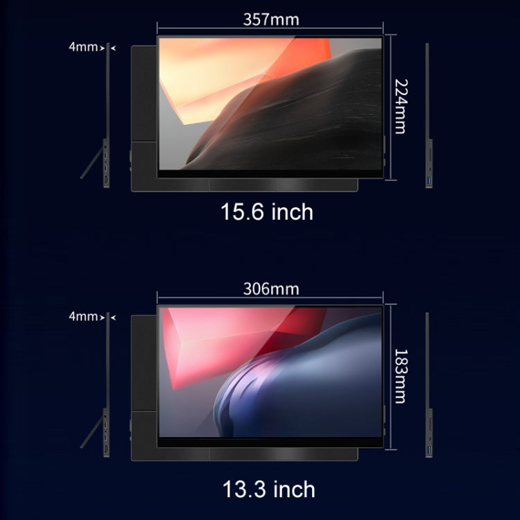 13.3 inch Ordinary Version 4K Portable External Extended Screen Display For Switch/PS5/Mobile Phone/Computer(AU Plug) - LCD Monitors by PMc TechLife | Online Shopping South Africa | PMc TechLife | Buy Now Pay Later Mobicred