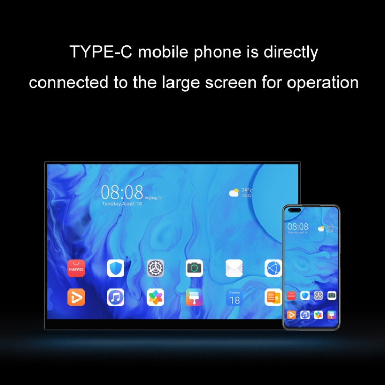 15.6 inch Touch Version 4K Portable External Extended Screen Display For Switch/PS5/Mobile Phone/Computer(AU Plug) - LCD Monitors by PMc TechLife | Online Shopping South Africa | PMc TechLife | Buy Now Pay Later Mobicred