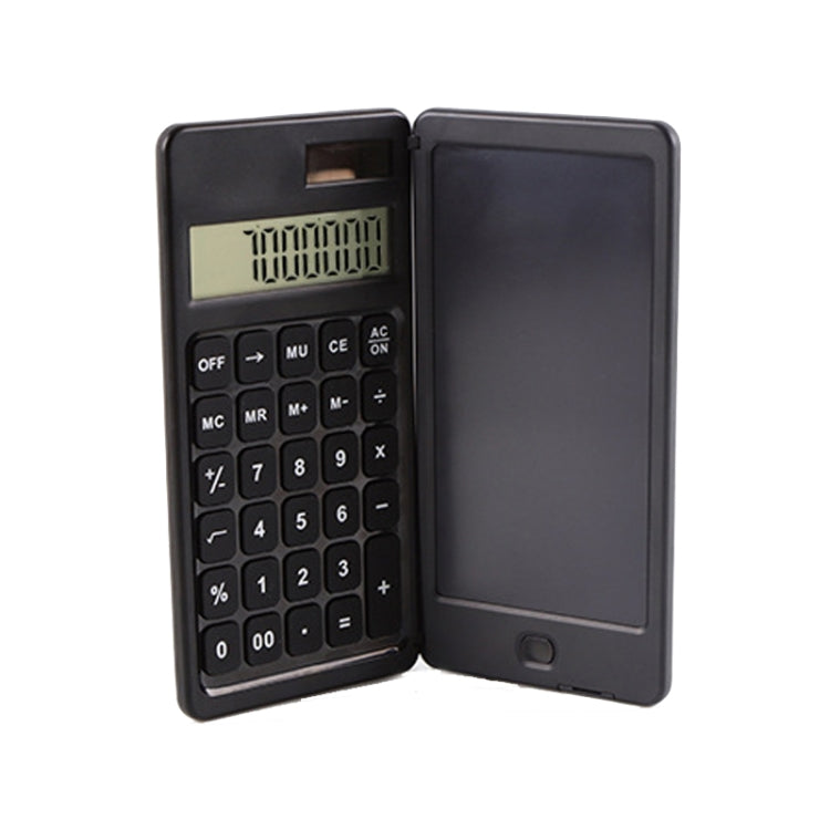 Solar Calculator Handwriting Board Learning Office Portable Folding LCD Writing Board(Black) -  by PMC TechLife | Online Shopping South Africa | PMC TechLife | Buy Now Pay Later Mobicred