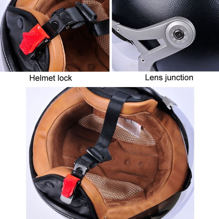 GXT Electric Vehicle Half Cover Helmet Four Seasons Retro Helmet, Size: L(Cold Gray) - free shipping - PMC TechLife - Order now!