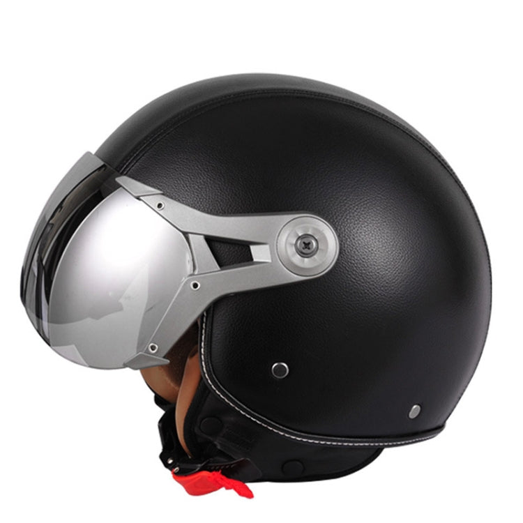 GXT Electric Vehicle Half Cover Four Seasons Retro Helmet, Size: M(Black) - free shipping - PMC TechLife - Order now!
