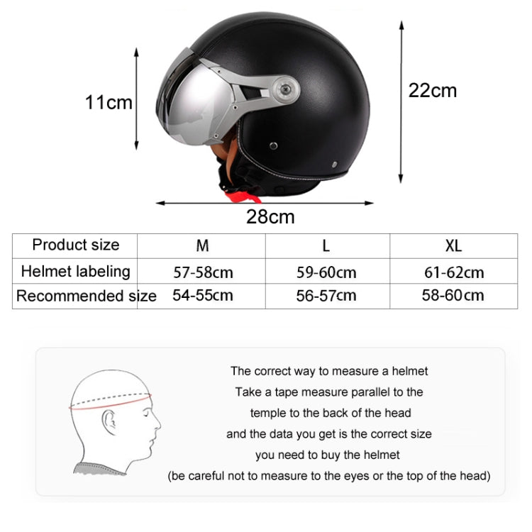 GXT Electric Vehicle Half Cover Four Seasons Retro Helmet, Size: XL(Black) - free shipping - PMC TechLife - Order now!