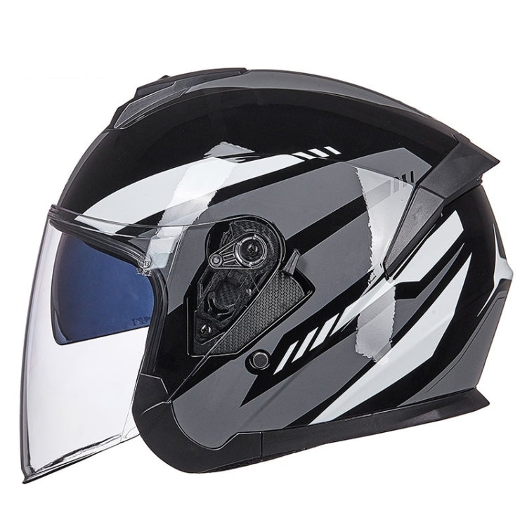 GXT Electric Vehicle Four Seasons Sun Protection & Windshield Double Lens Helmet, Size: L(Bright Black Gray) - free shipping - PMC TechLife - Order now!
