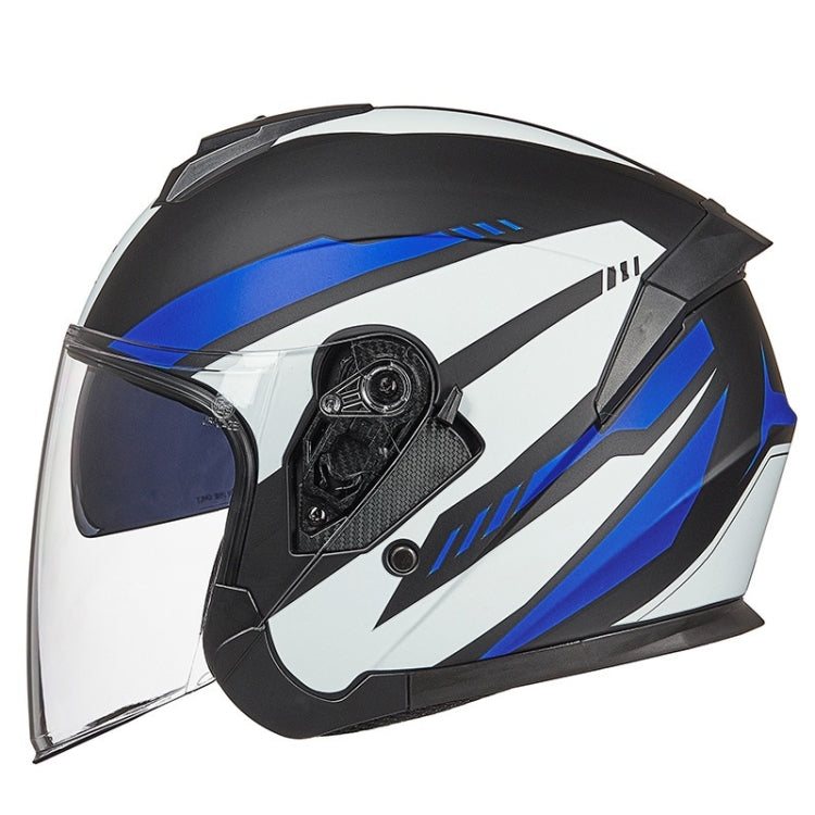 GXT Electric Vehicle Four Seasons Sun Protection & Windshield Double Lens Helmet, Size: L(Matt Black Blue) - free shipping - PMC TechLife - Order now!