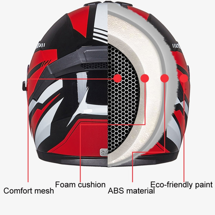 GXT Electric Vehicle Four Seasons Sun Protection & Windshield Double Lens Helmet, Size: XL(Matt Black Red) - free shipping - PMC TechLife - Order now!