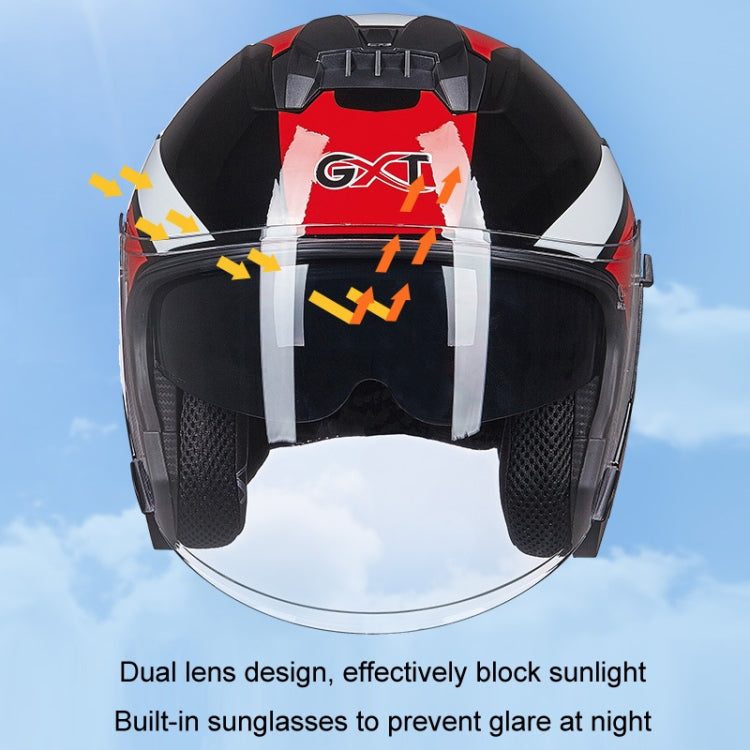 GXT Electric Vehicle Four Seasons Sun Protection & Windshield Double Lens Helmet, Size: M(Bright Black Gray) - free shipping - PMC TechLife - Order now!
