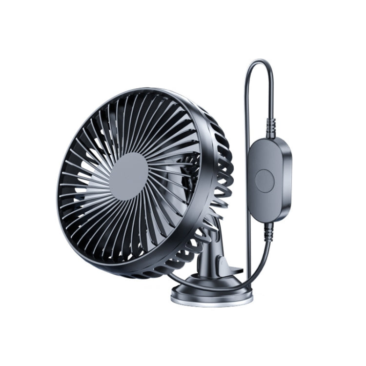 SUITU  12V/24V Mini Car Fan USB Charging Single Head Fan 360 Degree Cooling Fan, Style: Suction Cup Model - free shipping - PMC TechLife - Order now!