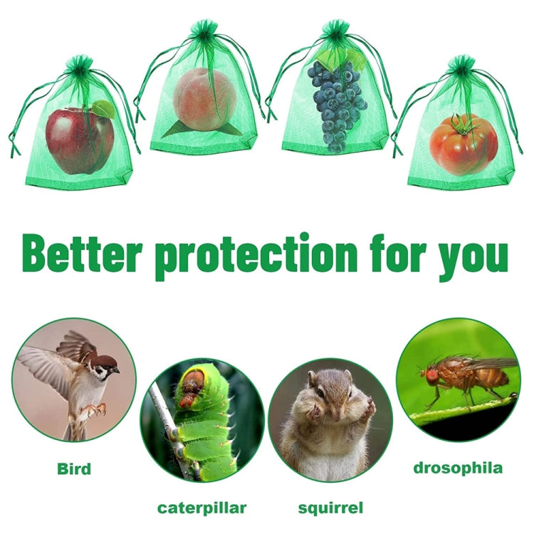 100pcs /Pack  Fruit Protection Bag Anti-Insect And Anti-Bird Net Bag 13 x 18cm(Gold) - free shipping - PMC TechLife - Order now!
