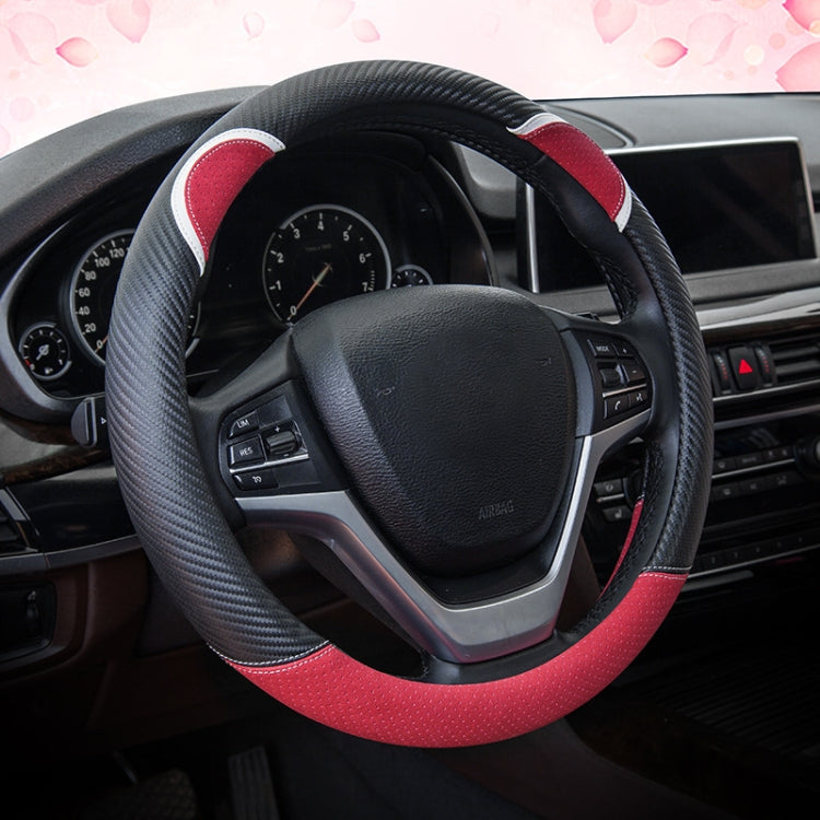 38cm Cute Rabbit Women Cartoon Car Steering Wheel Cover, Color: Round Black Red - Steering Wheel Accessories by PMC TechLife | Online Shopping South Africa | PMC TechLife | Buy Now Pay Later Mobicred