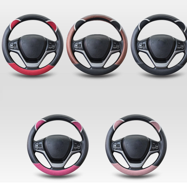 38cm Cute Rabbit Women Cartoon Car Steering Wheel Cover, Color: Round Black Red - Steering Wheel Accessories by PMC TechLife | Online Shopping South Africa | PMC TechLife | Buy Now Pay Later Mobicred