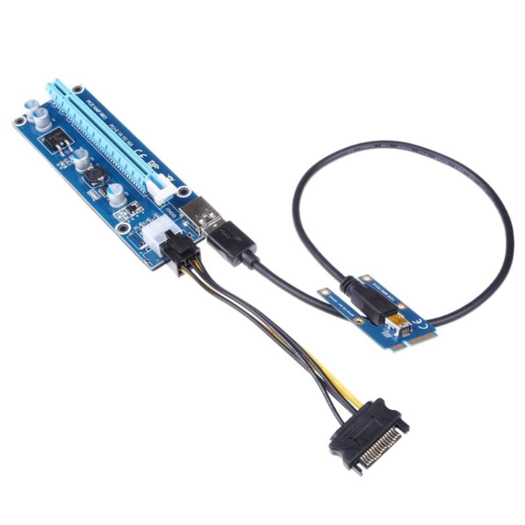 PCE164P-N03 VER006C Mini PCI-E 1X To 16X Riser For Laptop External Image Card, Spec: Blue Board 6pin - Add-on Cards by PMC TechLife | Online Shopping South Africa | PMC TechLife
