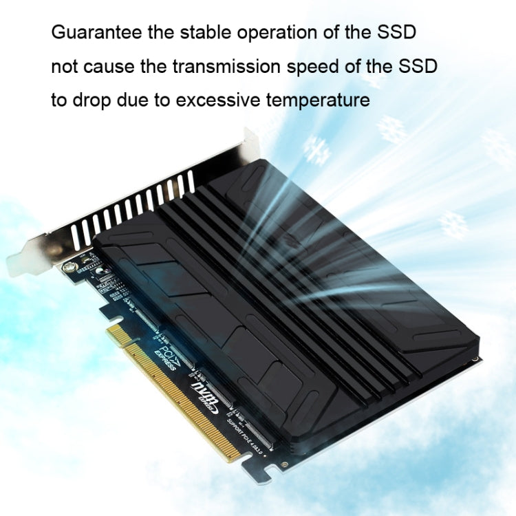 NVMe M.2 MKEY SSD RAID Array Motherboard PCIE Split Card Heatsink - Add-on Cards by PMC TechLife | Online Shopping South Africa | PMC TechLife