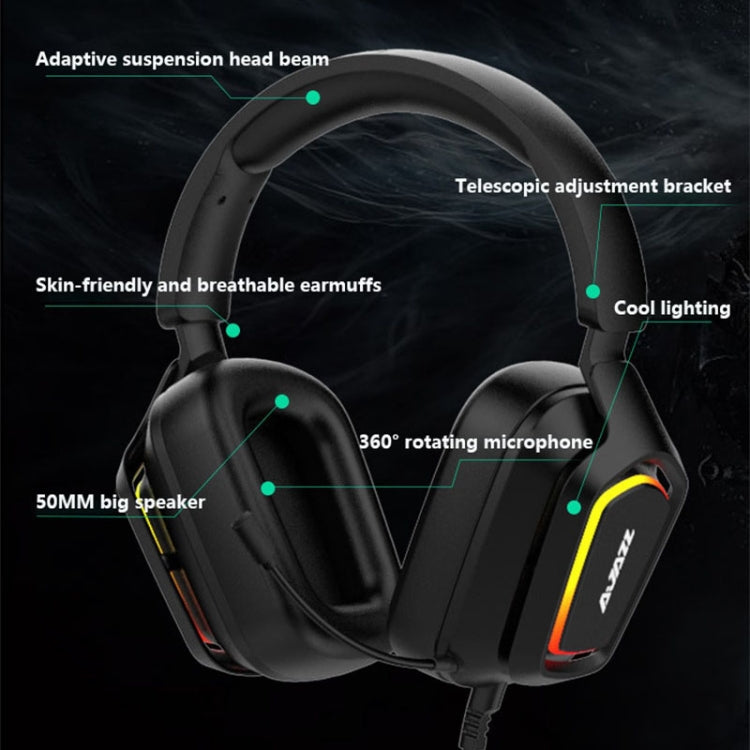 Ajazz AX368 Computer Game Audio Recognition RGB Headset 3.5mm Version (Pink) - free shipping - PMC Jewellery - Order now!