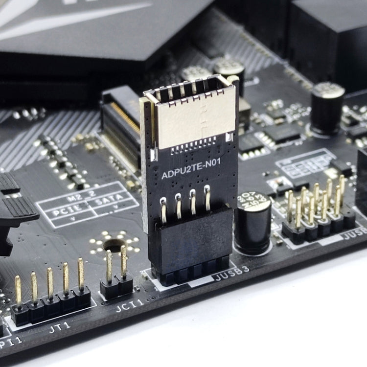 USB 2.0 Front Panel Header USB 9pin To USB 2.0 Type-E Internal Adapter - Add-on Cards by PMC TechLife | Online Shopping South Africa | PMC TechLife