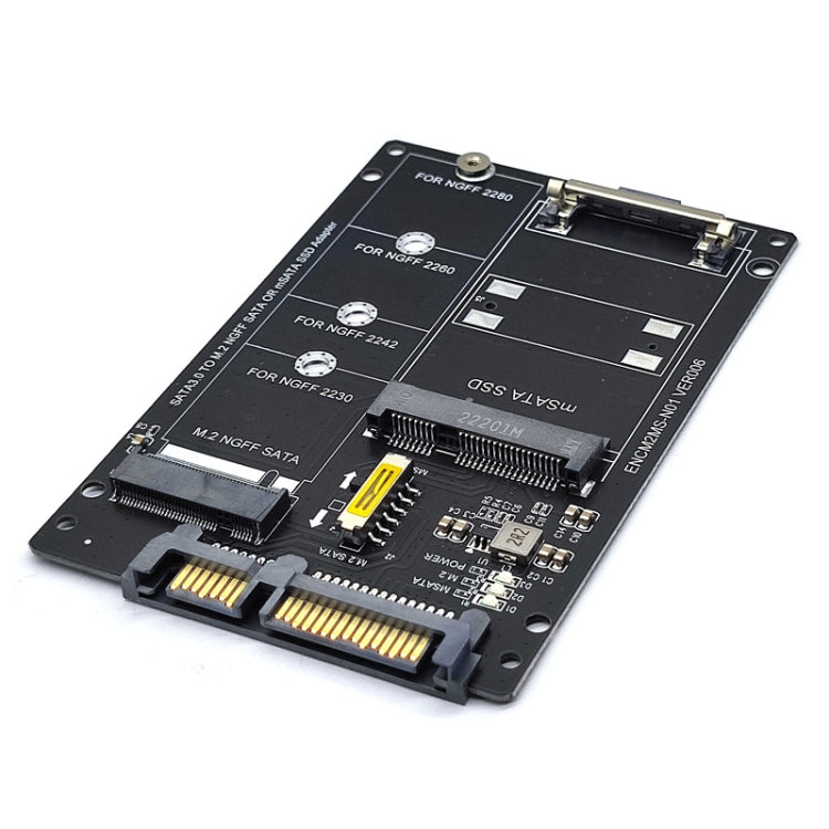 SATA 22PIN To MSATA Or M.2 NGFF SATA Card 2 In 1 SSD Converter Card With SATA 22pin Cable - free shipping - PMC Jewellery - Order now!