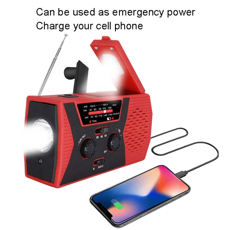 AM/FM/NoAA 2000mAh Emergency Radio Portable Hand Crank Solar Powered Radio(Orange) - Radio Player by PMC TechLife | Online Shopping South Africa | PMC TechLife | Buy Now Pay Later Mobicred