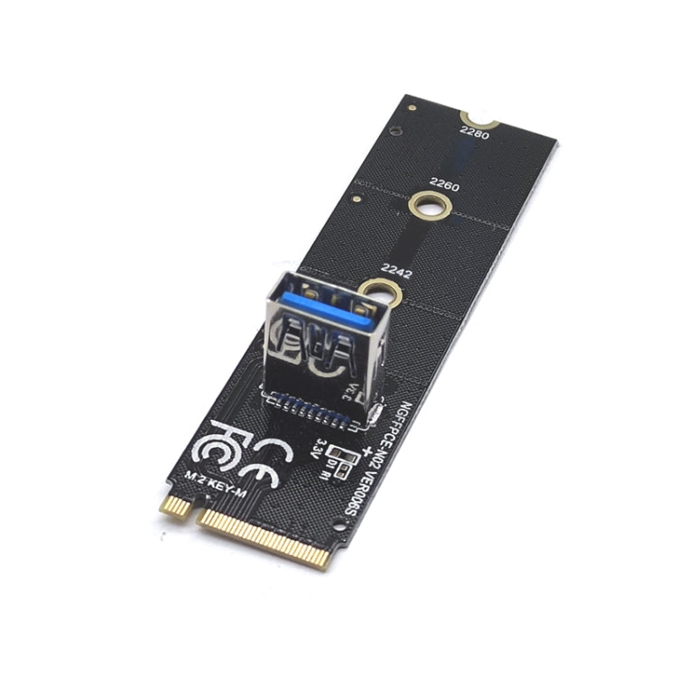 M.2 NVME To USB 3.0 PCI-E Expansion Card  Adapter for Graphics Card(Blackboard) - Add-on Cards by PMC TechLife | Online Shopping South Africa | PMC TechLife