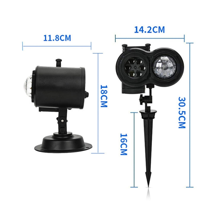 12 Cards US Plug Color Card Pattern 9W Christmas Projection Light Remote Control Snow Light - Christmas Decoration Lamps by PMc TechLife | Online Shopping South Africa | PMc TechLife | Buy Now Pay Later Mobicred