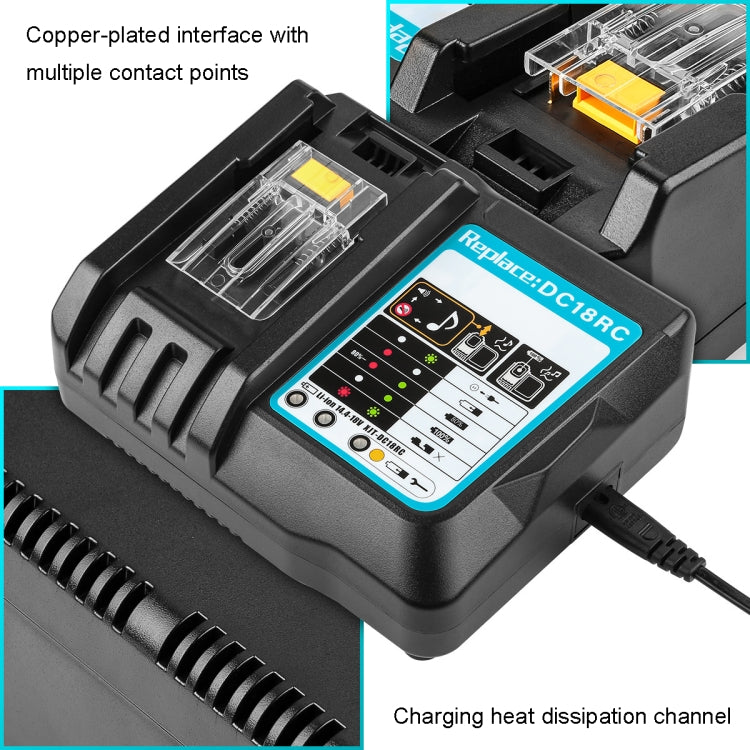 For Makit DC18RA / DC18RC 14.4V-18V Cordless Power Tool Battery Charger(UK Plug) - Electric Saws & Accessories by PMc TechLife | Online Shopping South Africa | PMc TechLife | Buy Now Pay Later Mobicred