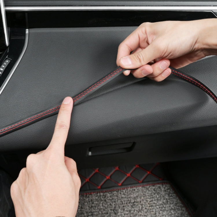 8m Car Center Console Interior Modification Leather Gap Strip(Black Beige) - Car Interior Mouldings by PMC TechLife | Online Shopping South Africa | PMC TechLife | Buy Now Pay Later Mobicred