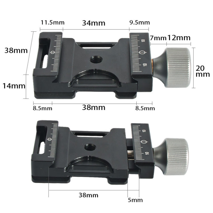 BEXIN QJ-05 Camera Shoulder Strap Clamp Quick Release Plate Clamp Ball Head Adapter - Quick Release Plate by BEXIN | Online Shopping South Africa | PMC TechLife | Buy Now Pay Later Mobicred