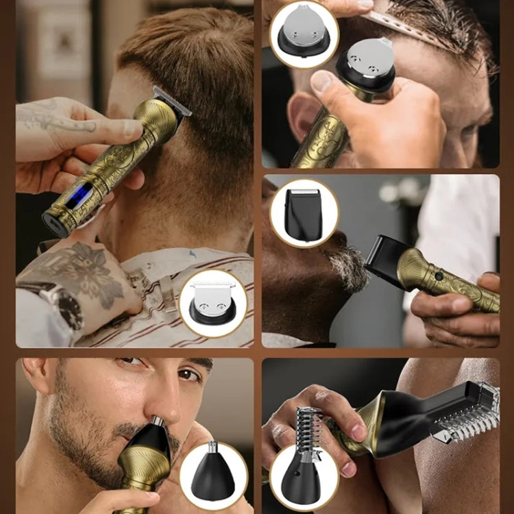 6 In 1 Men Multi-Functional Clipper Metal Body Hair Cutting(Silver Gray) - Hair Trimmer by PMC TechLife | Online Shopping South Africa | PMC TechLife | Buy Now Pay Later Mobicred