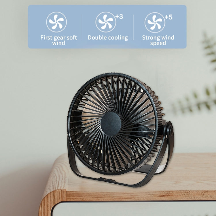 3-in-1 Electric Fan Wall Mounted Desktop Quiet Brushless Turbine Mini Fan, Style: USB Plug(Black) - Electric Fans by PMC TechLife | Online Shopping South Africa | PMC TechLife | Buy Now Pay Later Mobicred