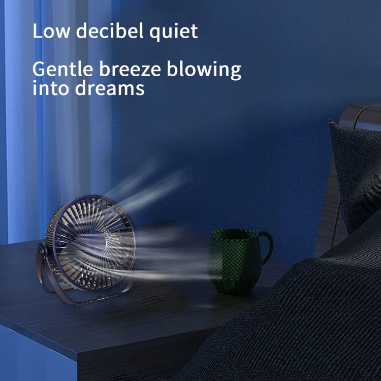 3-in-1 Electric Fan Wall Mounted Desktop Quiet Brushless Turbine Mini Fan, Style: USB Plug(Black) - Electric Fans by PMC TechLife | Online Shopping South Africa | PMC TechLife | Buy Now Pay Later Mobicred